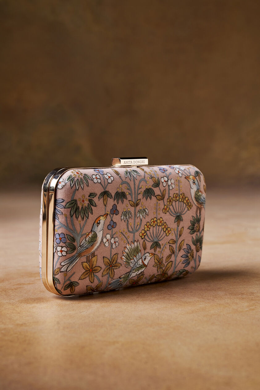Pichhwai Clutch - Flamingo Pink, Blush, image 4